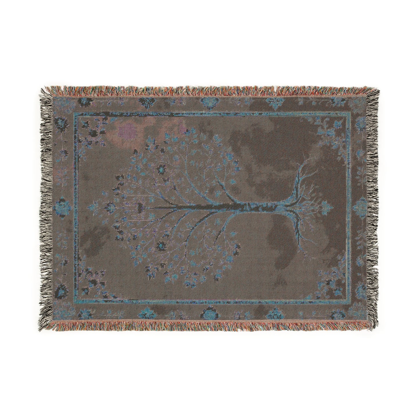 Bohemian Woven Blanket - Decorative Throw, Cozy Home Decor, Gifts for Her, Couch Cover, Tree of Life Design