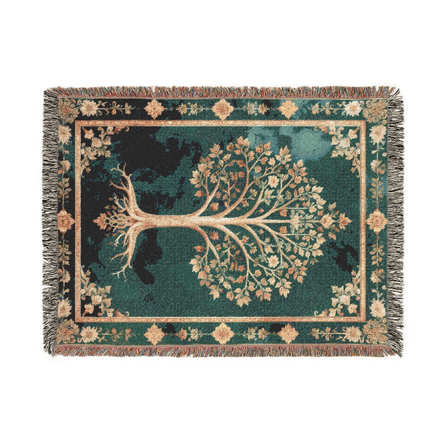 Bohemian Woven Blanket - Decorative Throw, Cozy Home Decor, Gifts for Her, Couch Cover, Tree of Life Design