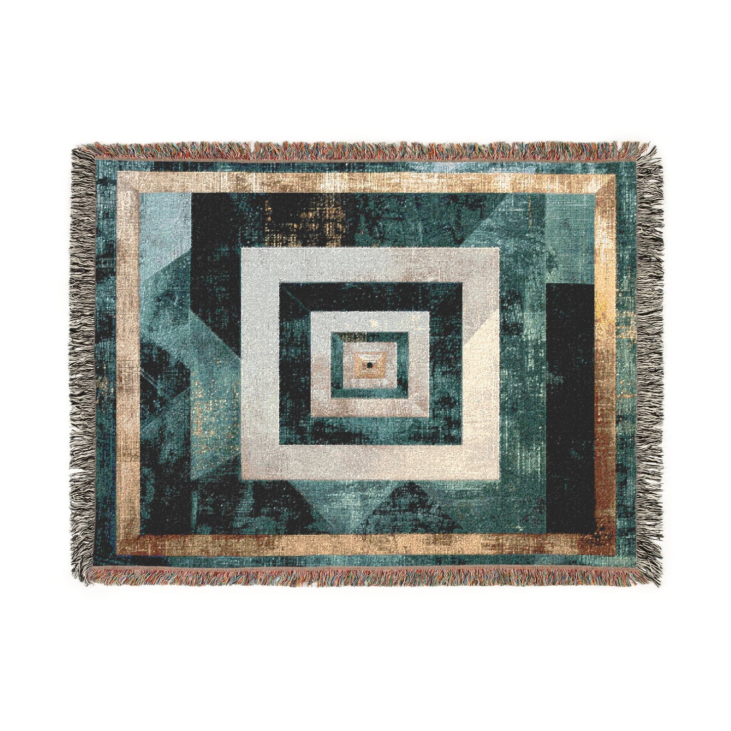 Geometric Woven Blanket - Cozy Home Decor, Boho Gift, Throw Blanket for All Occasions, Modern Design, Living Room Accessory