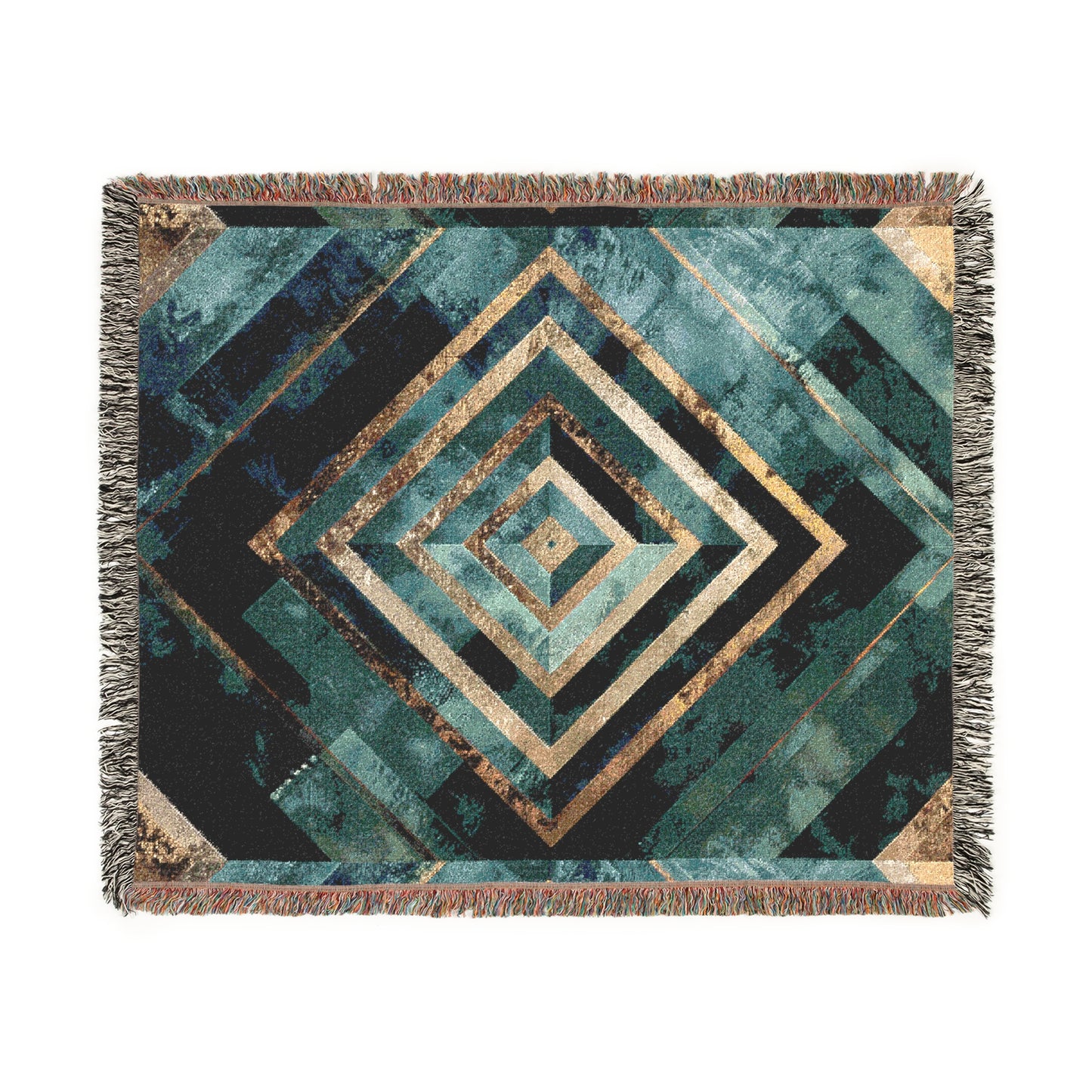 Geometric Woven Blanket | Cozy Home Throw, Perfect Gift for Housewarming, Boho Decor, Beach Picnic, Fall & Winter Warmth