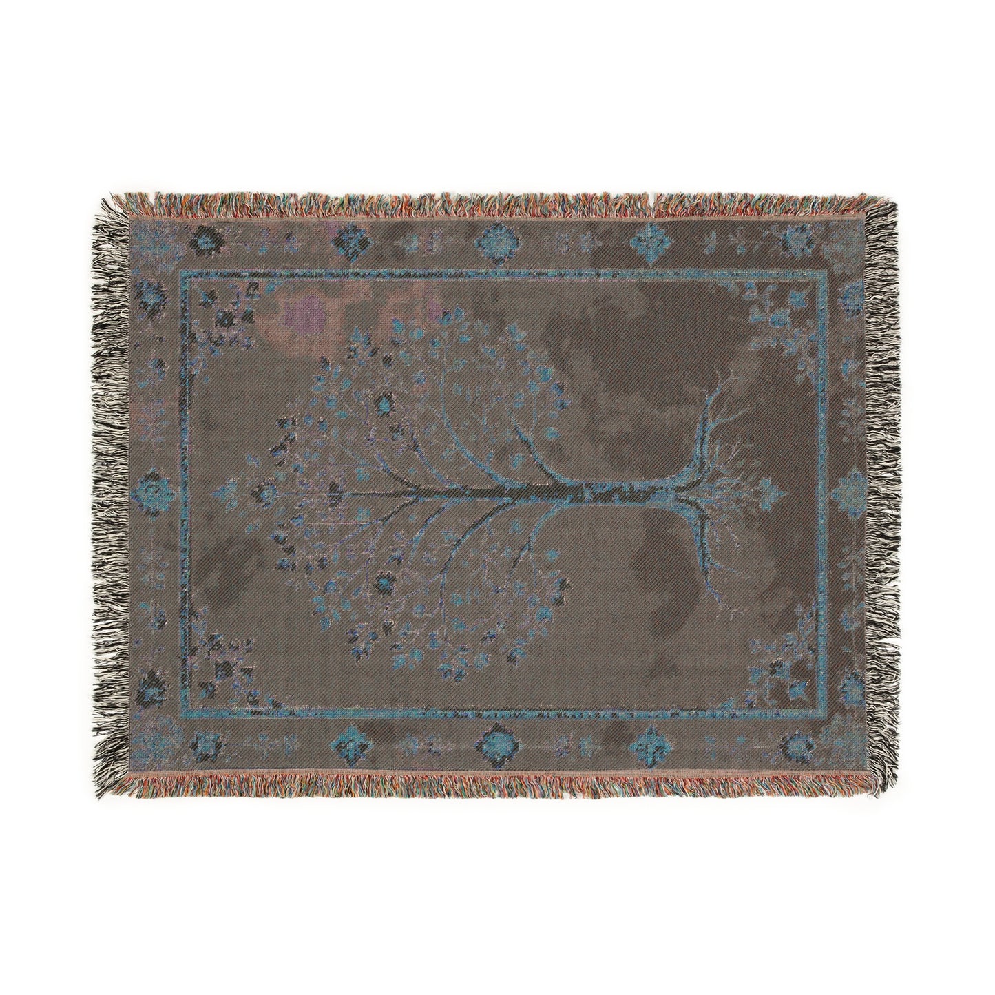 Bohemian Woven Blanket - Decorative Throw, Cozy Home Decor, Gifts for Her, Couch Cover, Tree of Life Design