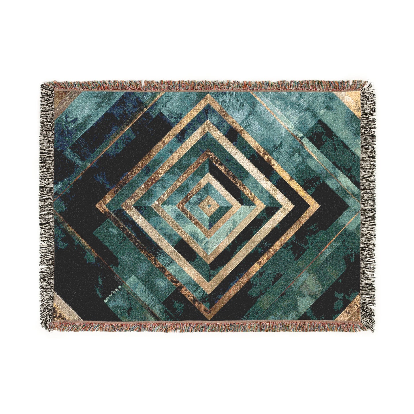 Geometric Woven Blanket | Cozy Home Throw, Perfect Gift for Housewarming, Boho Decor, Beach Picnic, Fall & Winter Warmth