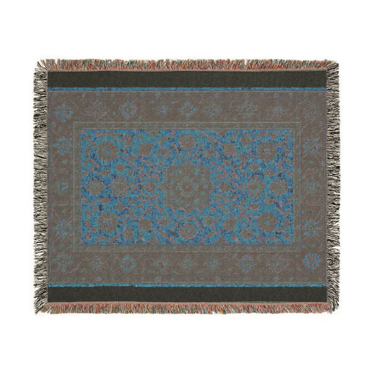 Cozy Bohemian Woven Blanket, Home Decor, Gift Idea, Living Room Throw, Sturdy Picnic Blanket, Vintage Textile Style