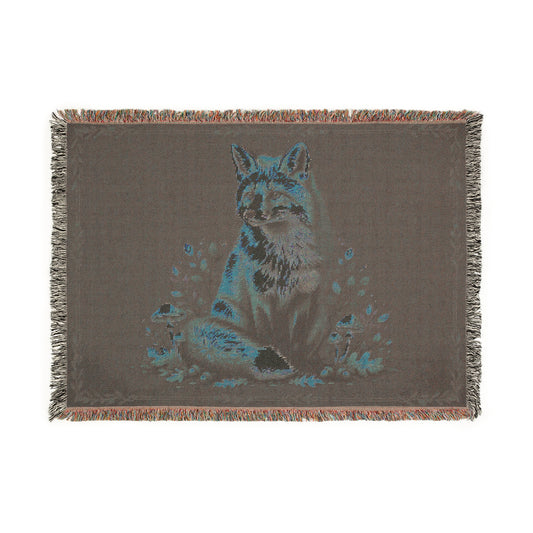 Cozy Fox-Themed Woven Blanket | Nature Lover's Decor, Gift for Animal Lovers, Home Cozy Vibes, Fall Decor, Festival Blanket