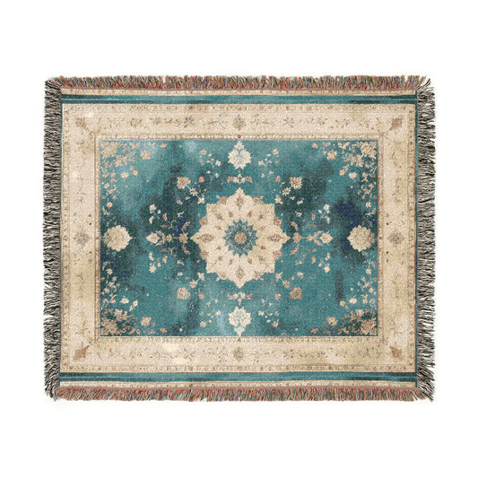 Elegant Woven Blanket, Cozy Throw, Vintage Style Home Decor, Perfect for Gifts, Indoor & Outdoor Use, Ideal for Relaxation & Celebrations