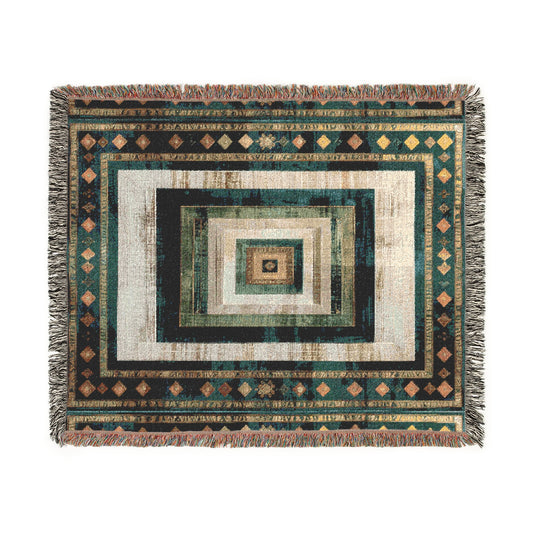 Cozy Woven Blanket - Modern Decorative Throw for Home, Gift for Housewarming, Bohemian Accent, Living Room Decor, Warm Layer