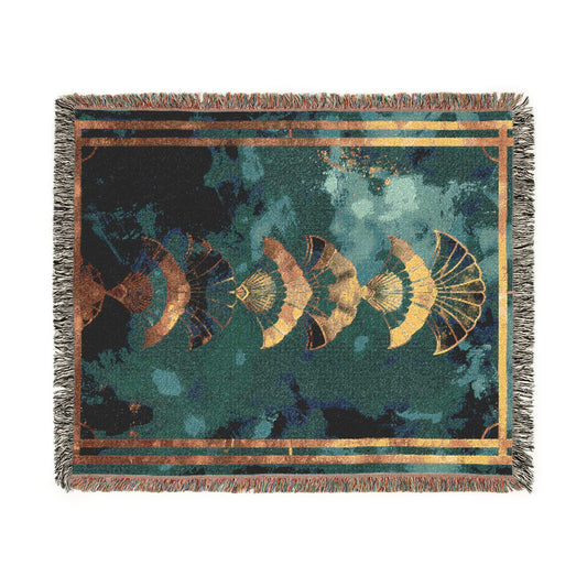 Cozy Woven Blanket with Abstract Design, Decorative Throw, Living Room Accent, Unique Gift for Home Decor, Warm and Inviting
