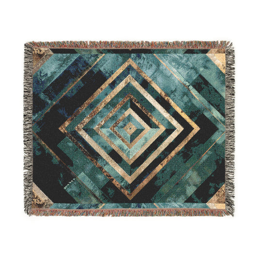 Geometric Woven Blanket | Cozy Home Throw, Perfect Gift for Housewarming, Boho Decor, Beach Picnic, Fall & Winter Warmth