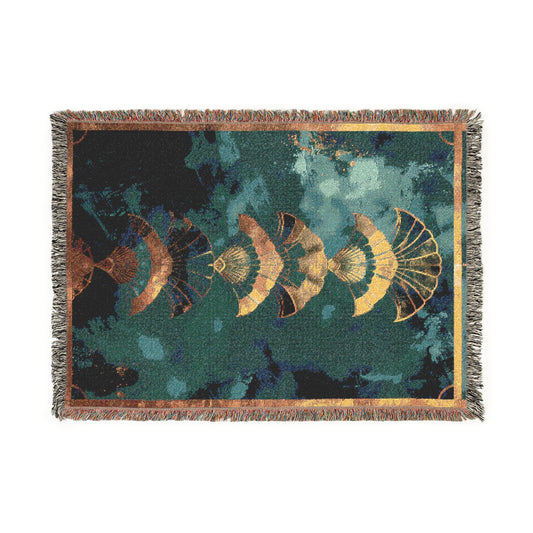 Cozy Woven Blanket with Abstract Design, Decorative Throw, Living Room Accent, Unique Gift for Home Decor, Warm and Inviting