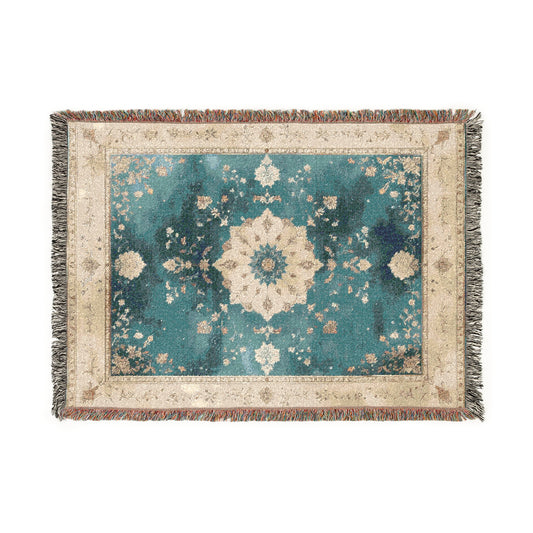 Elegant Woven Blanket, Cozy Throw, Vintage Style Home Decor, Perfect for Gifts, Indoor & Outdoor Use, Ideal for Relaxation & Celebrations