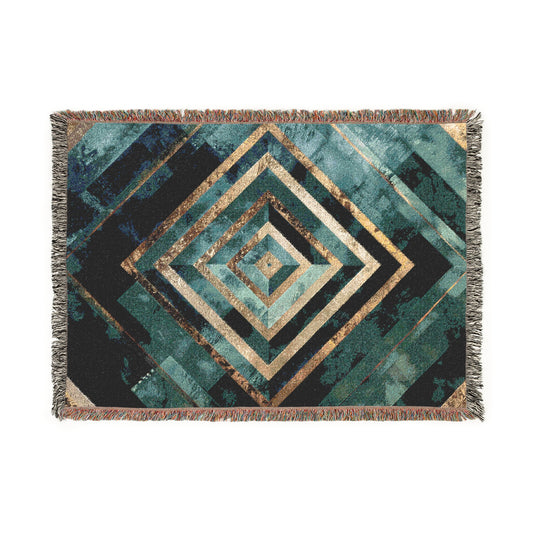 Geometric Woven Blanket | Cozy Home Throw, Perfect Gift for Housewarming, Boho Decor, Beach Picnic, Fall & Winter Warmth