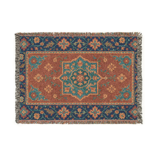 Bohemian Woven Blanket - Cozy Home Decor, Vintage Design, Gift for Housewarming, Throws for Beds, Spiritual Vibes, Warm Textile